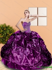 2015 Classical Beading and Pick Ups Sweetheart Quinceanera Dresses in Purple 2015 Classical Beading and Pick Ups Sweetheart Quinceanera Dresses in Purple