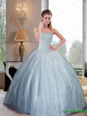 2015 Fashionable Sweetheart Ball Gown Quinceanera Dresses with Beading