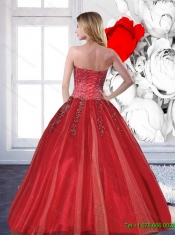 Sweetheart 2015 Affordable 15th Birthday Dresses with Beading and Appliques