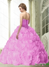 2015 Best Beading Quinceanera Dresses in Fuchsia