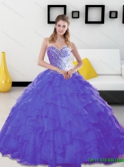 Beautiful Beading and Ruffles Sweetheart Lavender Sweet 16 Dresses for 2015 Beautiful Beading and Ruffles Sweetheart Lavender Sweet 16 Dresses for 2015