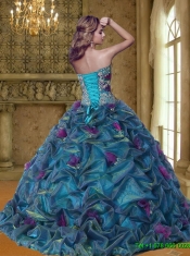 Best Colorful Sweet 15 Dresses with Appliques and Pick Ups