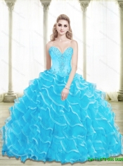 Best Sweetheart 2015 Quinceanera Dresses with Beading and Ruffled Layers