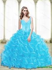 Best Sweetheart 2015 Quinceanera Dresses with Beading and Ruffled Layers