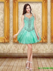 Brand New Beading and Ruffles Quinceanera Dresses in Apple Green