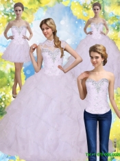 Custom Made Ball Gown Quinceanera Dresses with Beading and Ruffles