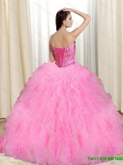 Custom Made Beading and Ruffles Quinceanera Dresses in Multi Color for 2015