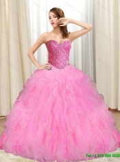 Custom Made Beading and Ruffles Quinceanera Dresses in Multi Color for 2015