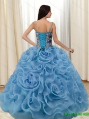 Elegant Appliques and Rolling Flowers Multi Color 2015 Sweet 16 Dresses