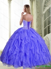 Elegant Beading and Ruffles 2015 Sweet Sixteen Dresses in Lavender