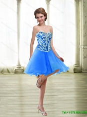 Elegant Embroidery and Ruffles Royal Blue Sweet 15 Dresses