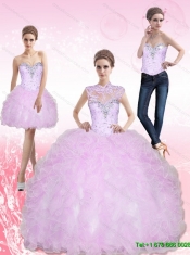New Style Sweetheart Beading and Ruffles Sweet 16 Dresses for 2015