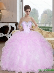 New Style Sweetheart Beading and Ruffles Sweet 16 Dresses for 2015