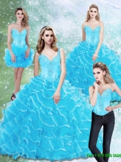 New Styles Sweetheart Quinceanera Dresses with Beading and Ruffled Layers