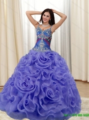 Remarkable Appliques and Rolling Flowers Multi Color Quinceanera Dresses for 2015
