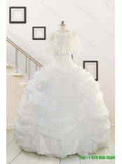 Fast Delivery White Beading Quinceanera Dresses for 2015