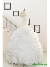 Fast Delivery White Beading Quinceanera Dresses for 2015