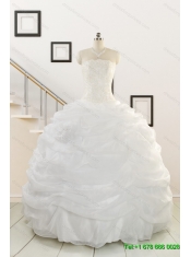 Fast Delivery White Beading Quinceanera Dresses for 2015
