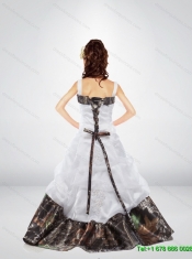 Cute A Line 2015 Camo Flower Girl Dresses with Beading