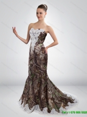 2015 Sturning Mermaid Sweetheart Camo Prom Dresses in Multi Color