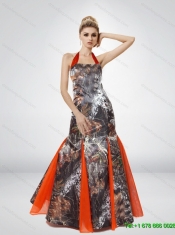 Beautiful Mermaid Halter Top 2015 Camo Prom Dresses