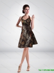 Discount Halter Top Knee Length Short Camo Prom Dresses in Multi Color