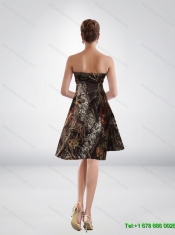Discount Halter Top Knee Length Short Camo Prom Dresses in Multi Color