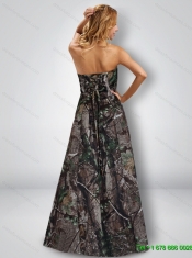 Exquisite Column Strapless Camo 2015 Prom Dresses with Sequins
