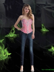 2015 Delicate Sweetheart Baby Pink Best Quinceanera Dresses with Beading