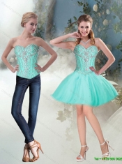 2015 Discount Sweet 16 Dresses with Beading in Aqua Blue