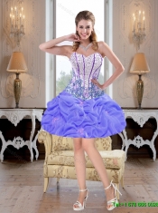 2015 Modest Beaded Classical Quinceanera Dresses with Appliques in Lavender