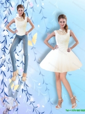 2015 Popular High Neck and Beaded Classical Quinceanera Dresses with Pick Ups