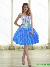 Elegant Ball Gown 2015 Quinceanera Dresses with Beading and Ruffles