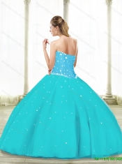 Flirting Floor Length Sweet 16 Dresses with Beading and Ruffles
