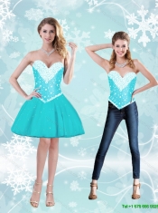 Flirting Floor Length Sweet 16 Dresses with Beading and Ruffles