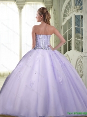 Luxurious Beaded Sweet 16 Dresses in Lavender for 2015