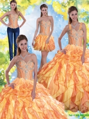 Modern Classical Quinceanera Dresses with Beading and Ruffles in Multi Color