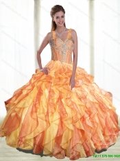 Modern Classical Quinceanera Dresses with Beading and Ruffles in Multi Color