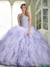 Popular Ball Gown Sweetheart 2015 Quinceanera Dresses with Ruffles and Beading