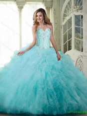 Popular Ball Gown Sweetheart Classical Quinceanera Dresses with Beading and Ruffles
