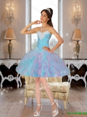 Romantic Multi Color Sweet 16 Dresses with Beading and Ruffles