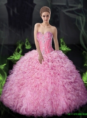 Sophisticated Ball Gown Beaded and Ruffles Classical Quinceanera Dresses
