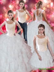Sophisticated Ruffles and Beaded Quinceanera Dresses for 2015