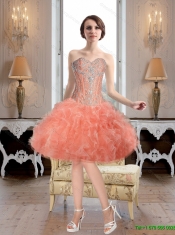 2015 Affordable Sweetheart Custom Made Quinceanera Dresses with Beading and Ruffles