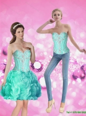 2015 New Styles Quinceanera Dresses with Rolling Flowers