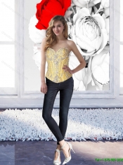 Ball Gown Yellow Elegant Quinceanera Dresses with Beading