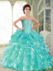 Comfortable Sweetheart New Styles Quinceanera Dresses with Ruffles and Beading
