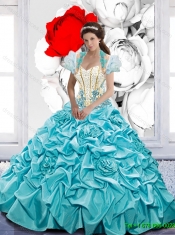 Elegant Pick Ups New Styles Quinceanera Dresses with Hand Made Flowers