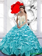 Elegant Pick Ups New Styles Quinceanera Dresses with Hand Made Flowers