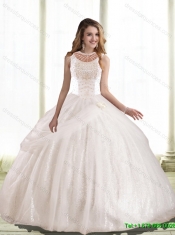 Simple Ball Gown Hand Made Flowers and Beaded Custom Made Quinceanera Dresses